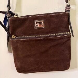 Dooney & Bourke Brown Suede Crossbody Bag